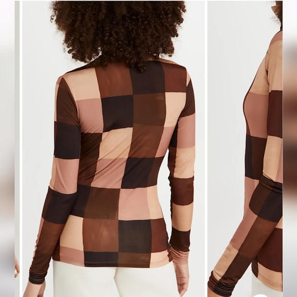 A.L.C.James Top Color: Ganache Multi M NWT - Picture 2 of 13